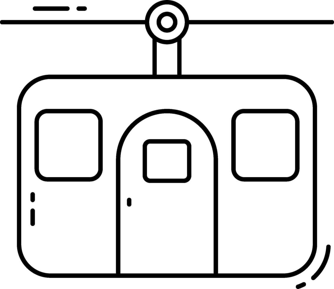 Cable car icon vector