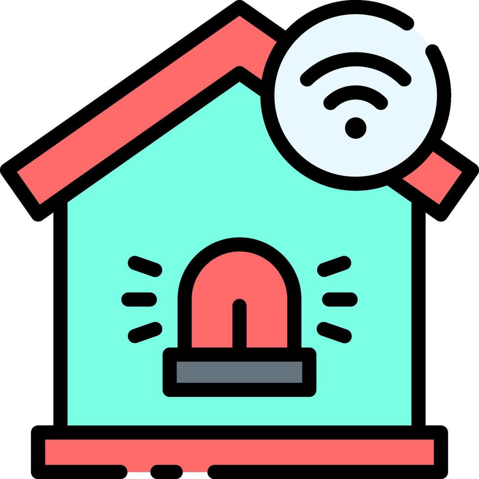 A house with wifi and a wifi icon vector