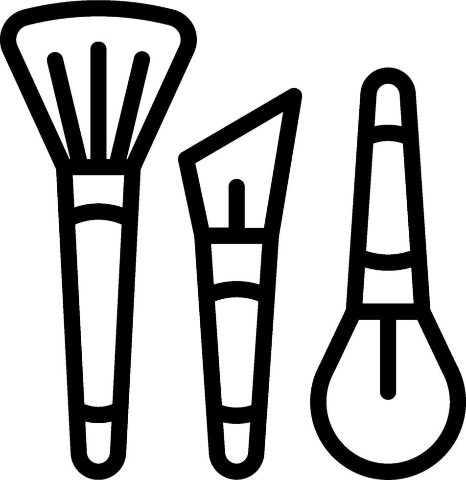 Makeup brushes icon illustration vector