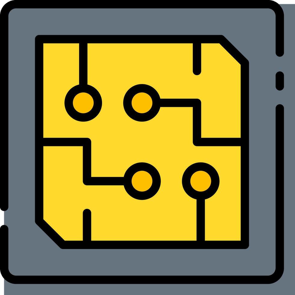 A yellow and black square with a yellow square in the middle vector
