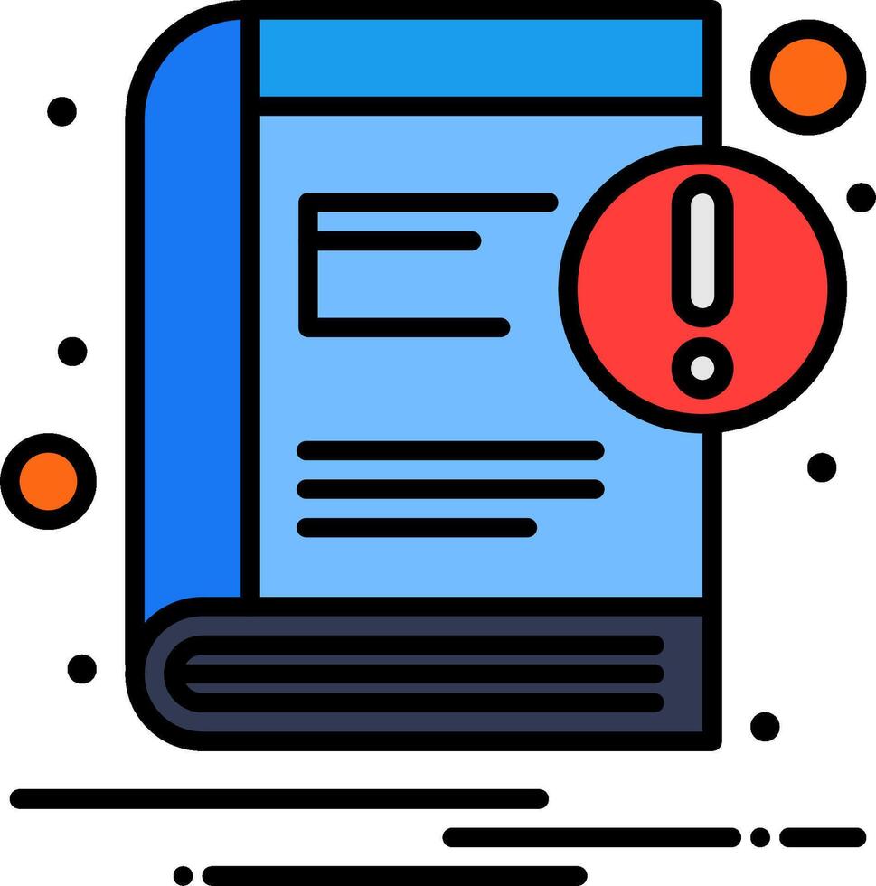 A book with a red exclamation mark on it vector