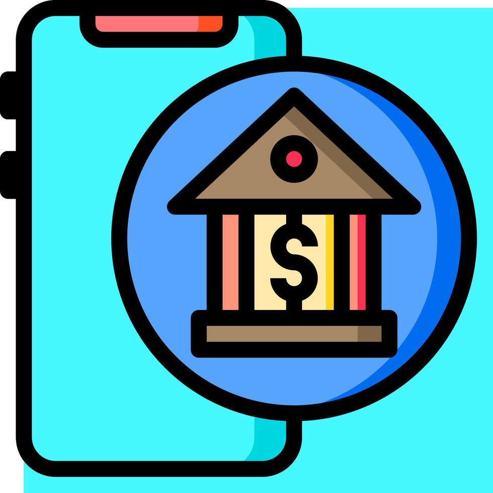 Mobile banking icon vector