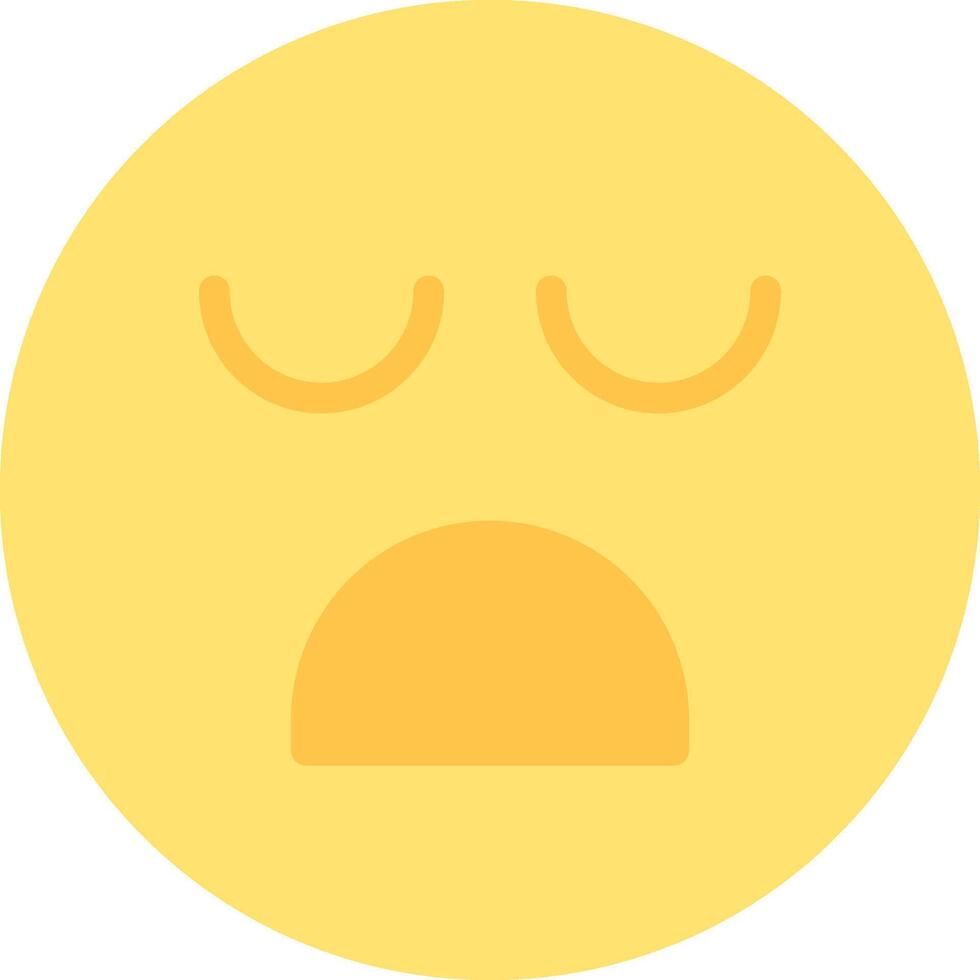A yellow emoticion with eyes closed vector