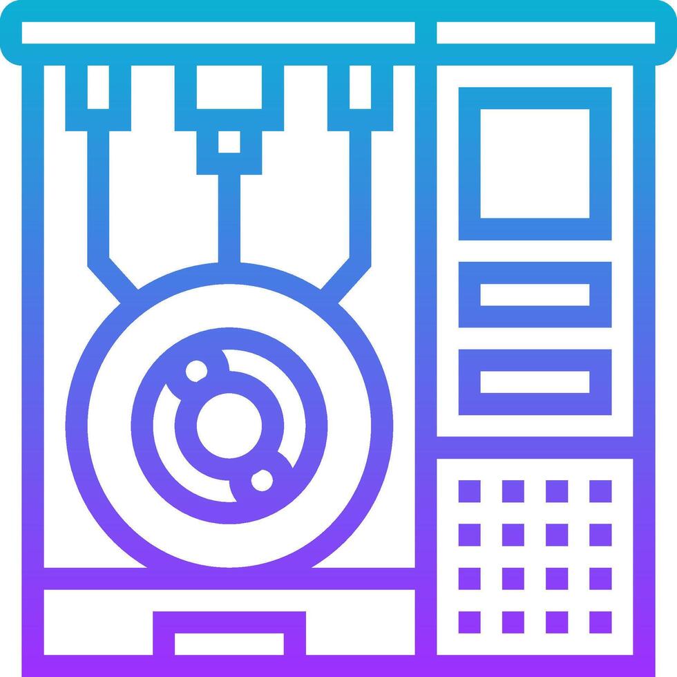 A computer with a disk drive icon vector