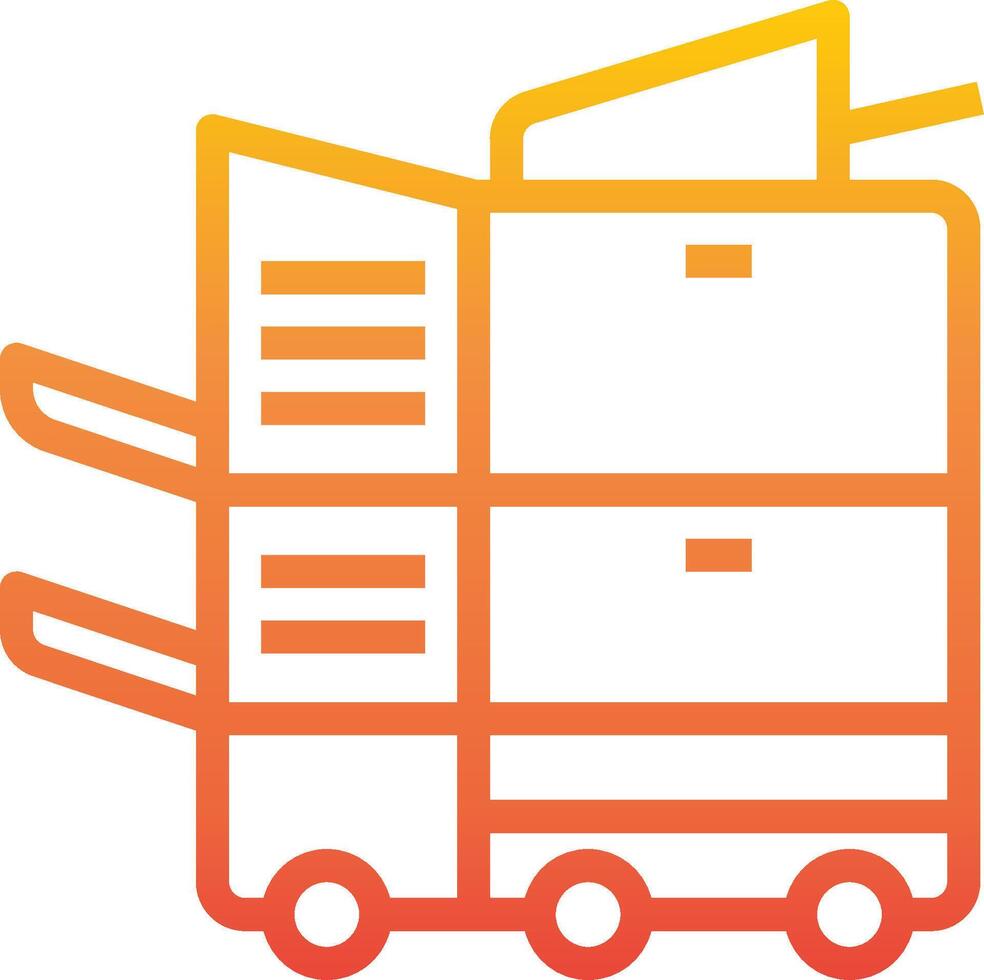 A truck with a stack of boxes on it vector