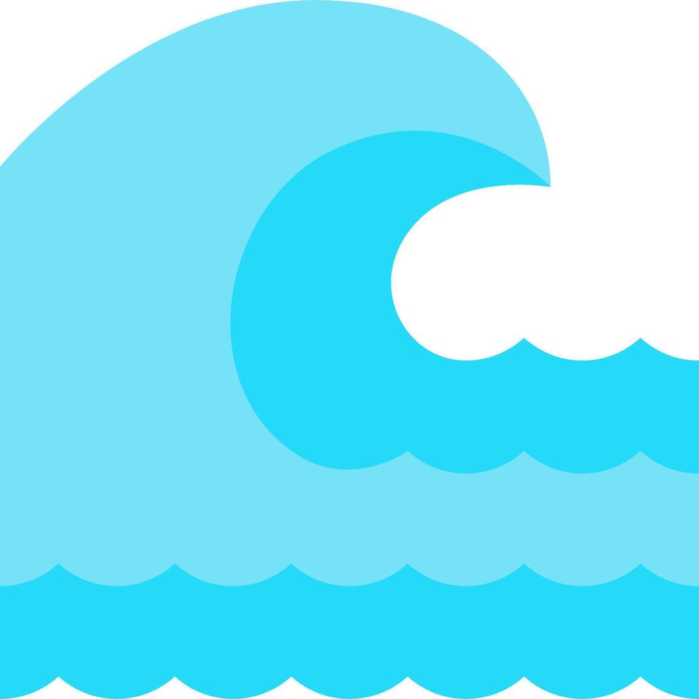 A blue wave with a white background vector