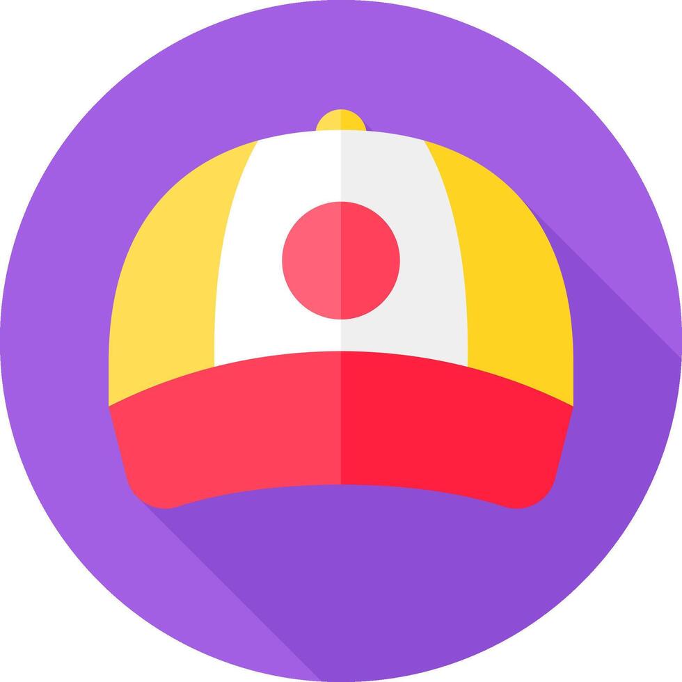 A flat icon of a baseball cap vector