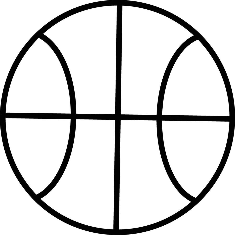 basketball ball outline vector