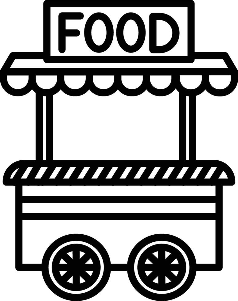 Food Cart Icon vector