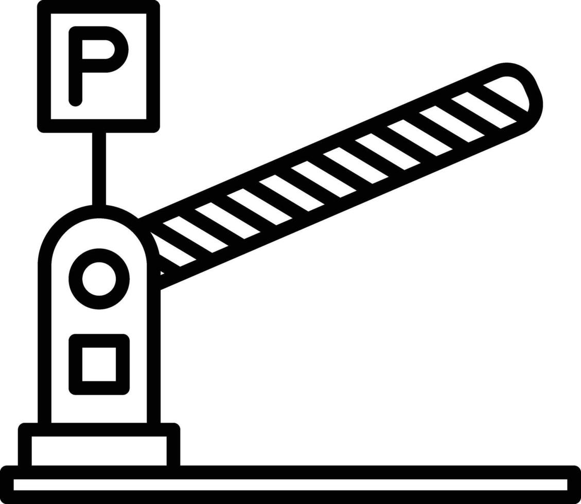 Parking Barrier Icon vector