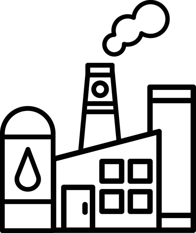 Industrial factory icon illustration vector