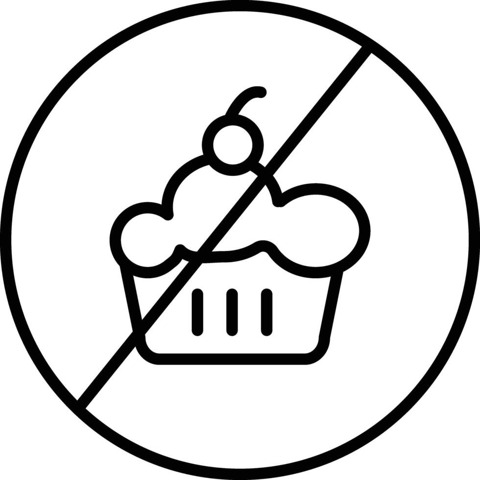 No Sweet Icon vector