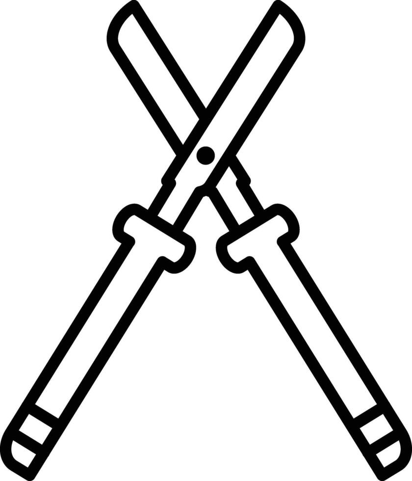 two crossed knives icon on white background vector