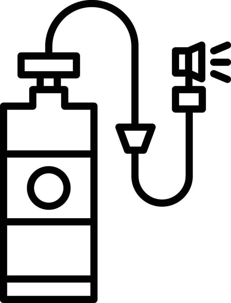 a black and white illustration of a gas canister vector