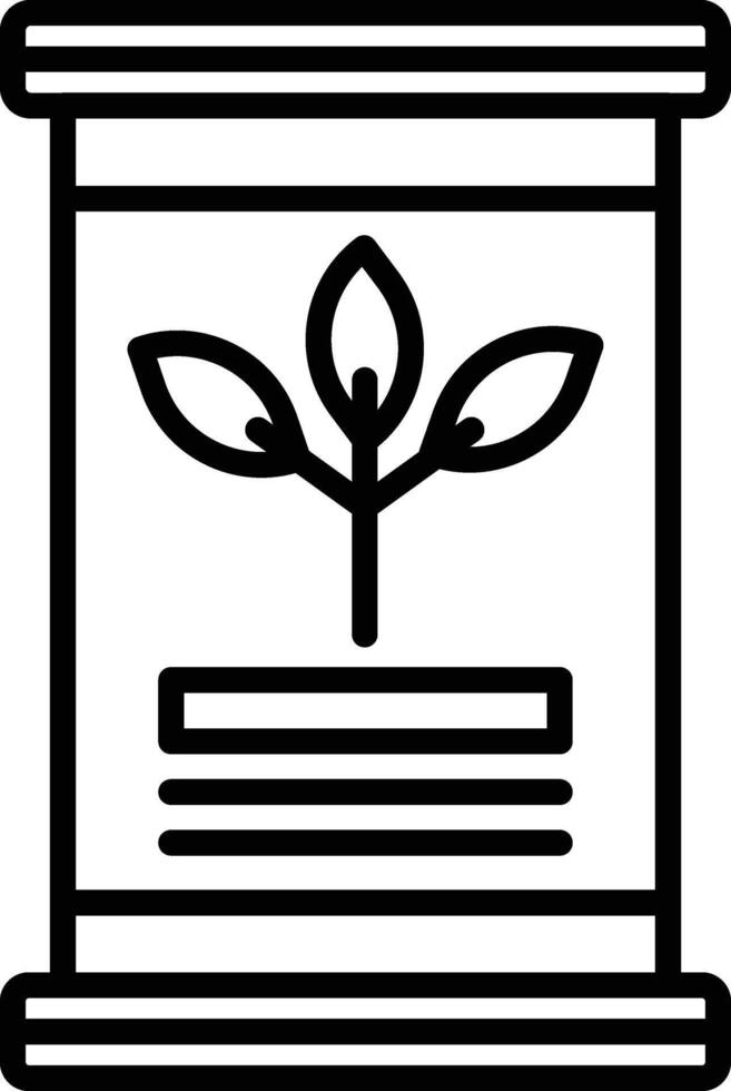 A black and white illustration of a plant in a jar vector