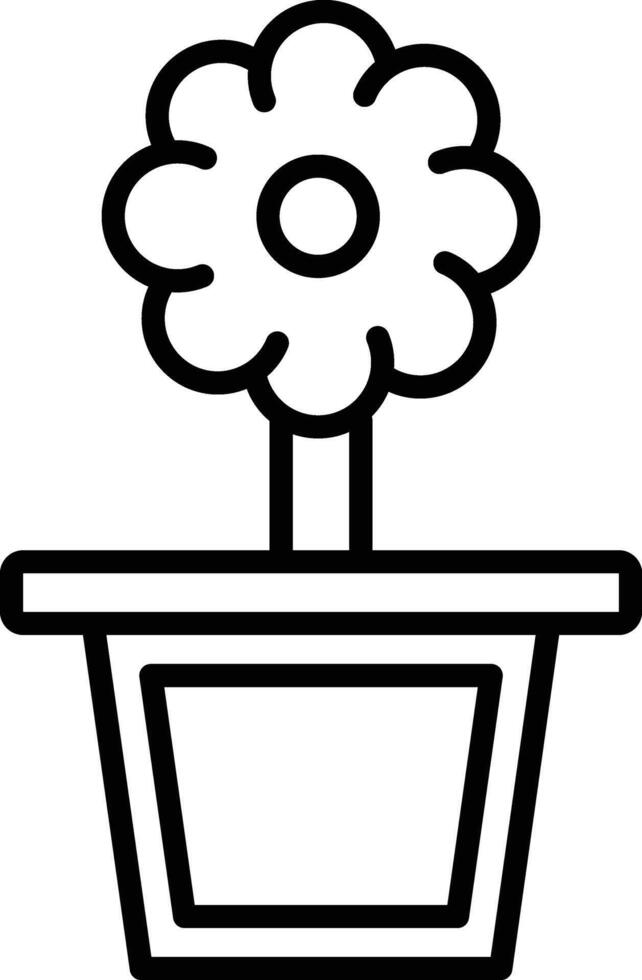 Flower Pot Icon vector
