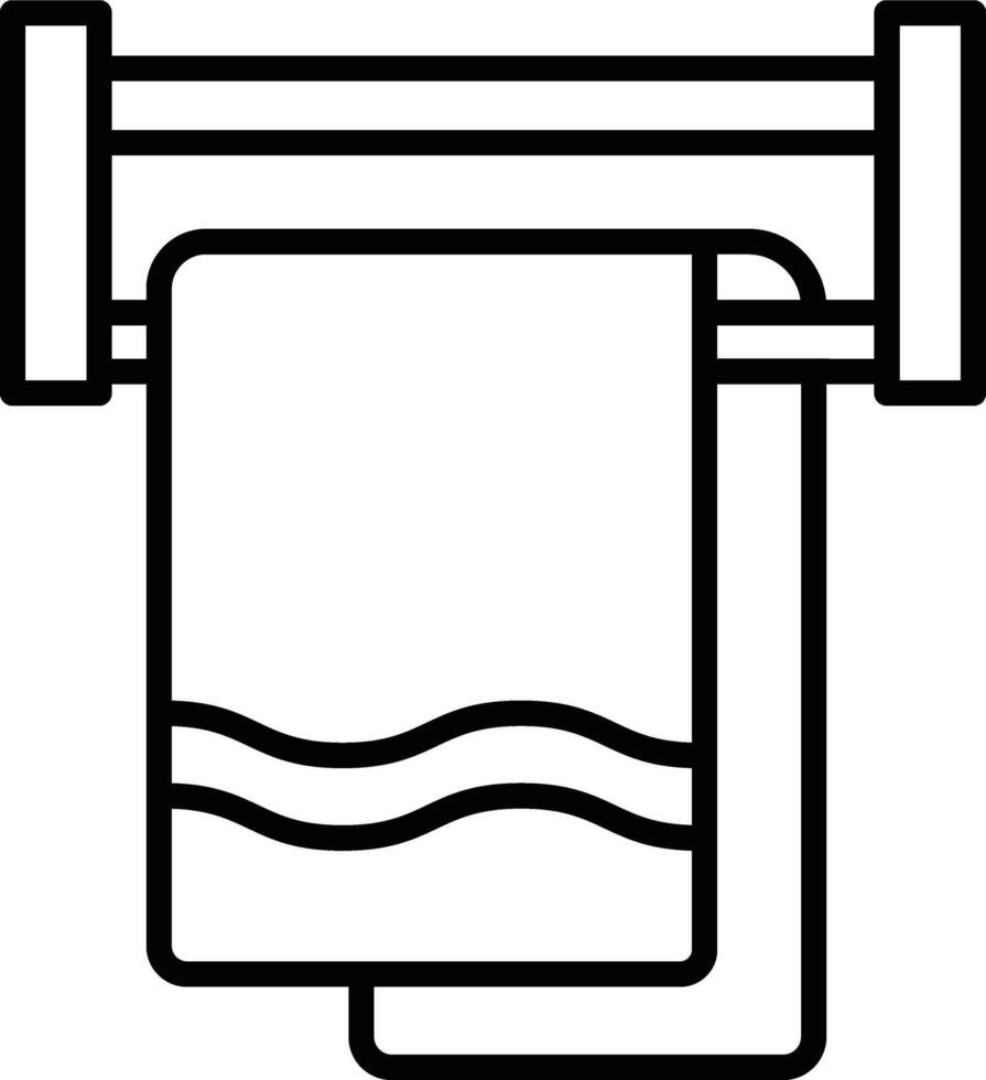 Towel Rack Icon vector