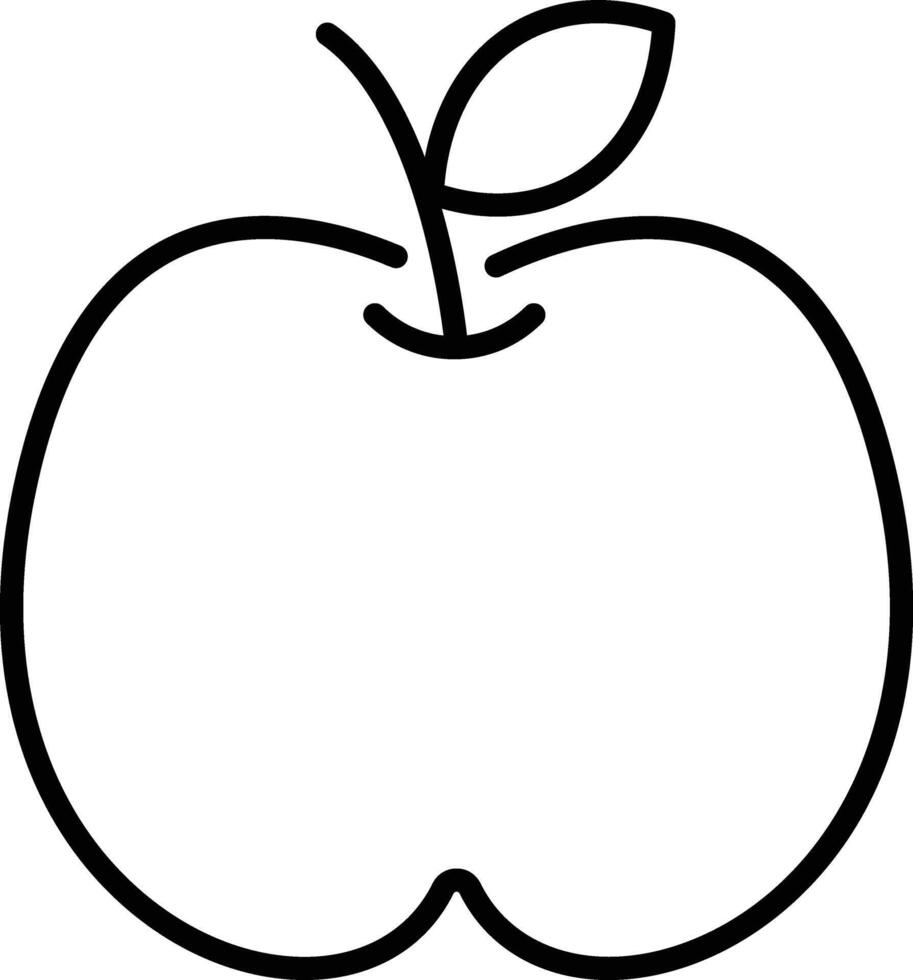 apple coloring pages for kids vector