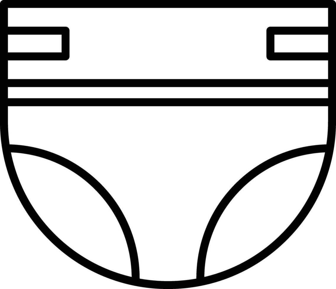 a black and white drawing of a underwear vector