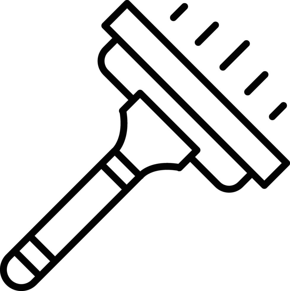 a black and white drawing of a comb vector
