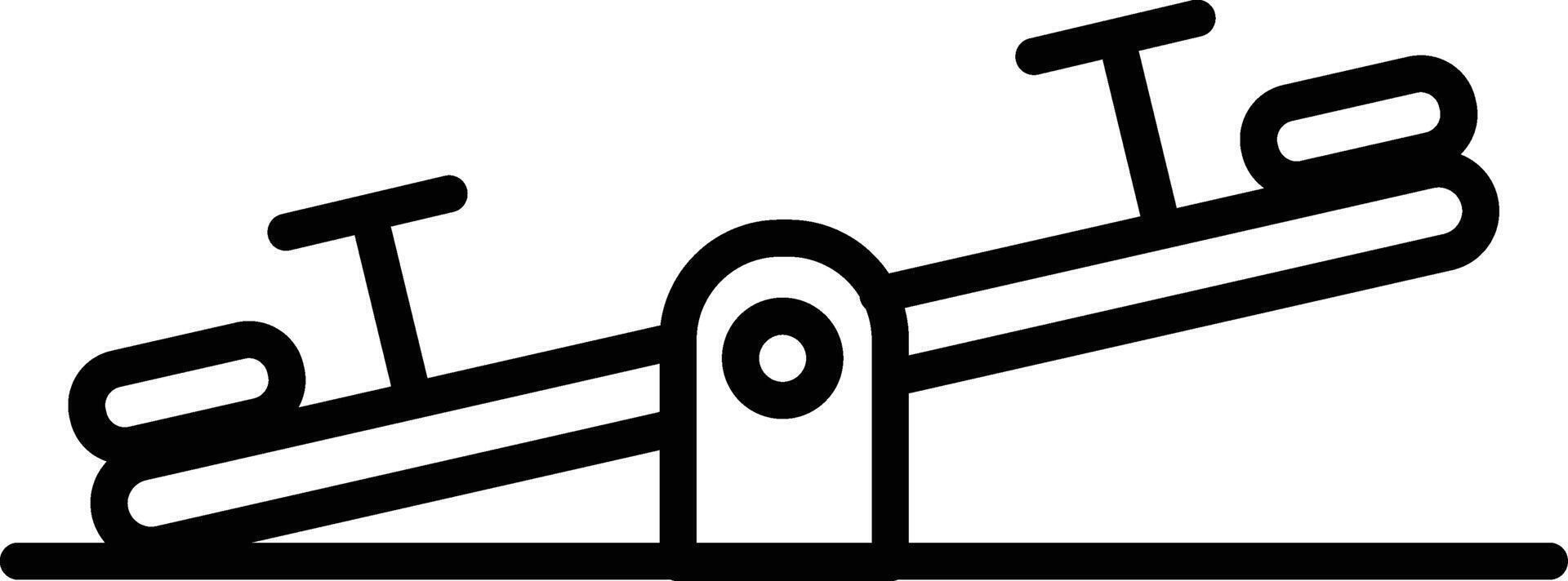 a black and white illustration of a seesaw vector