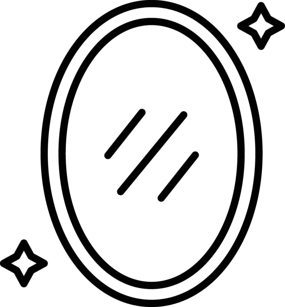 A black and white oval with a star in the middle vector