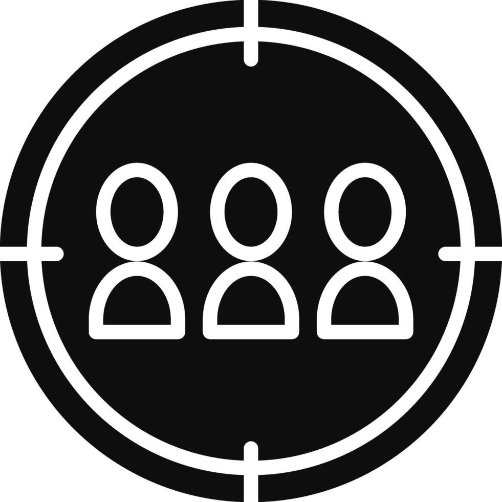 A black and white image of a group of people in a circle vector