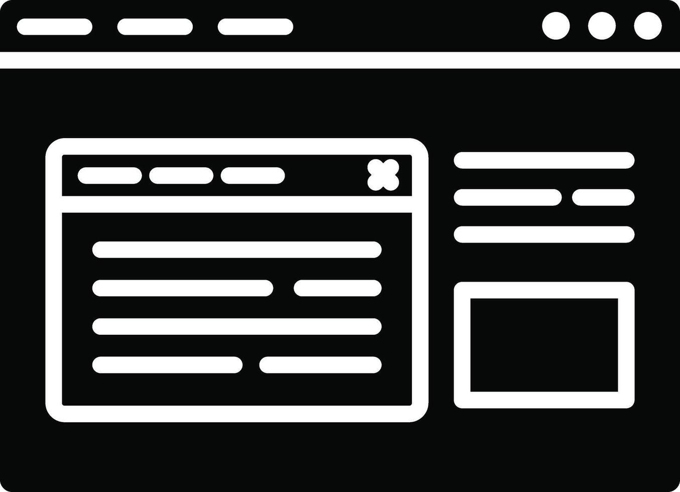 Browser Pop Up Illustration Icon vector