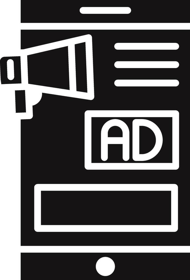 An ad for an ad on a phone vector