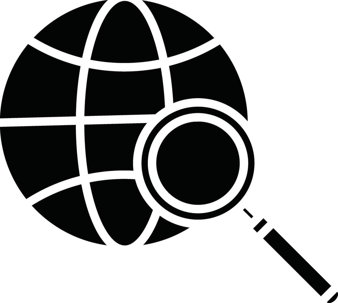 Global Search Illustration Icon vector