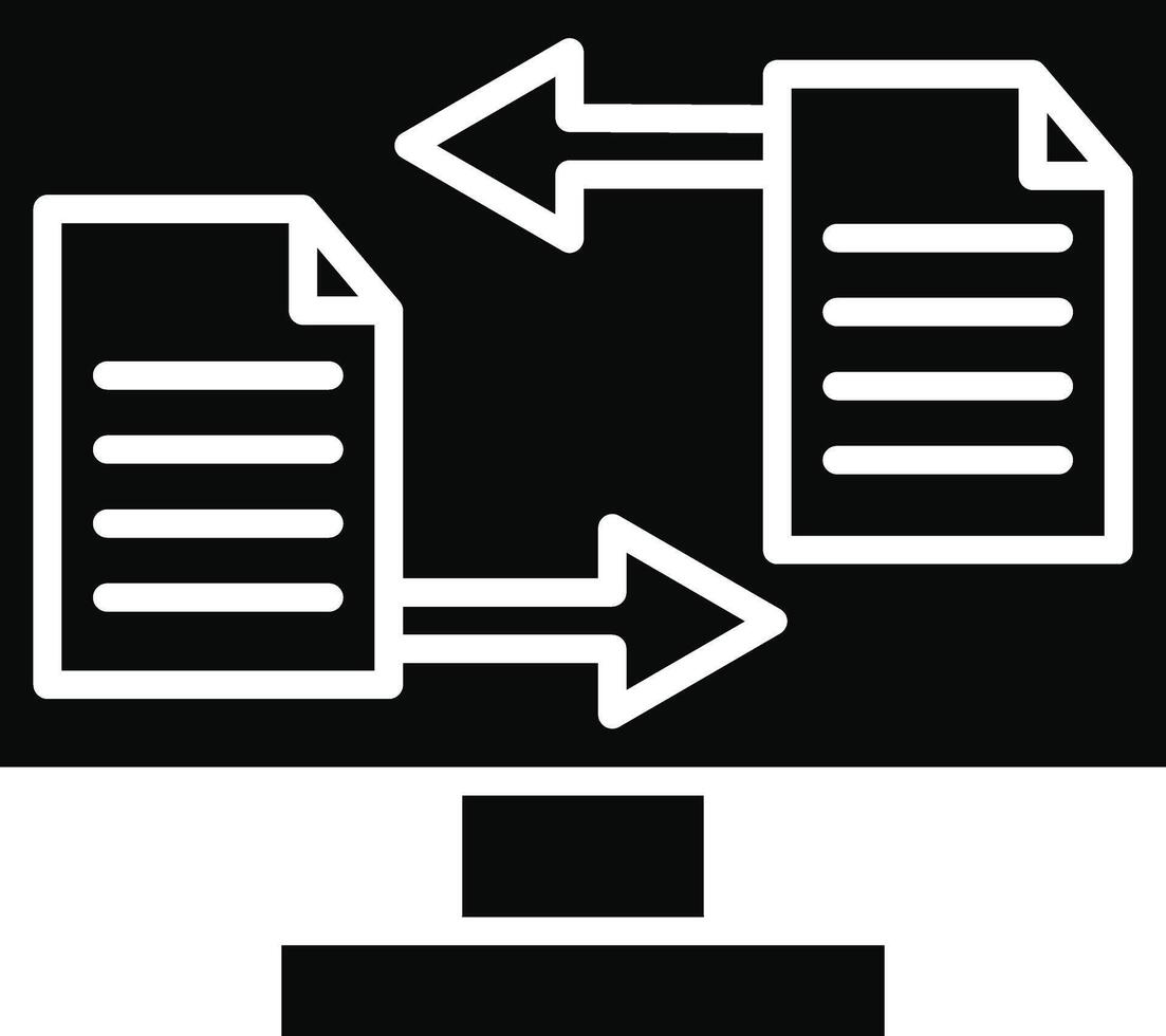 Online File Transfer Illustration Icon vector