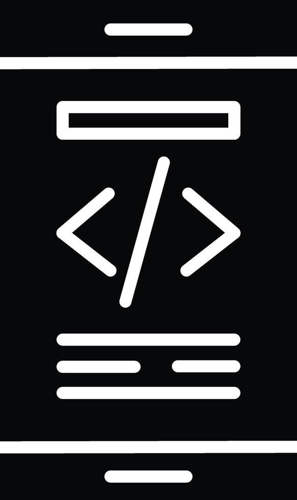 Mobile Coding Illustration Icon vector