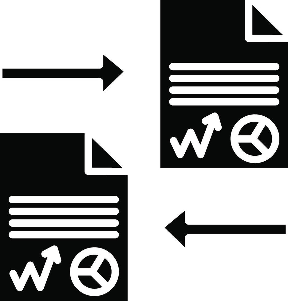 Documents Exchange Illustration Icon vector