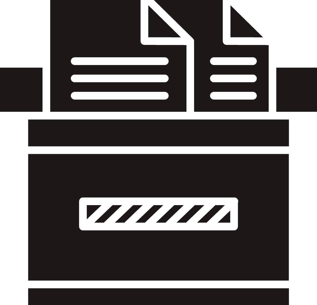 Documents Box Illustration Icon vector