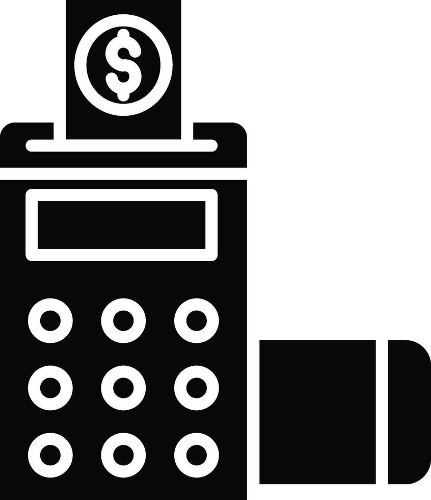 Pos Terminal Illustration Icon vector