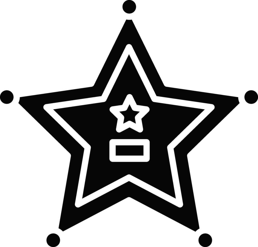 Sheriff Badge Illustration Icon vector