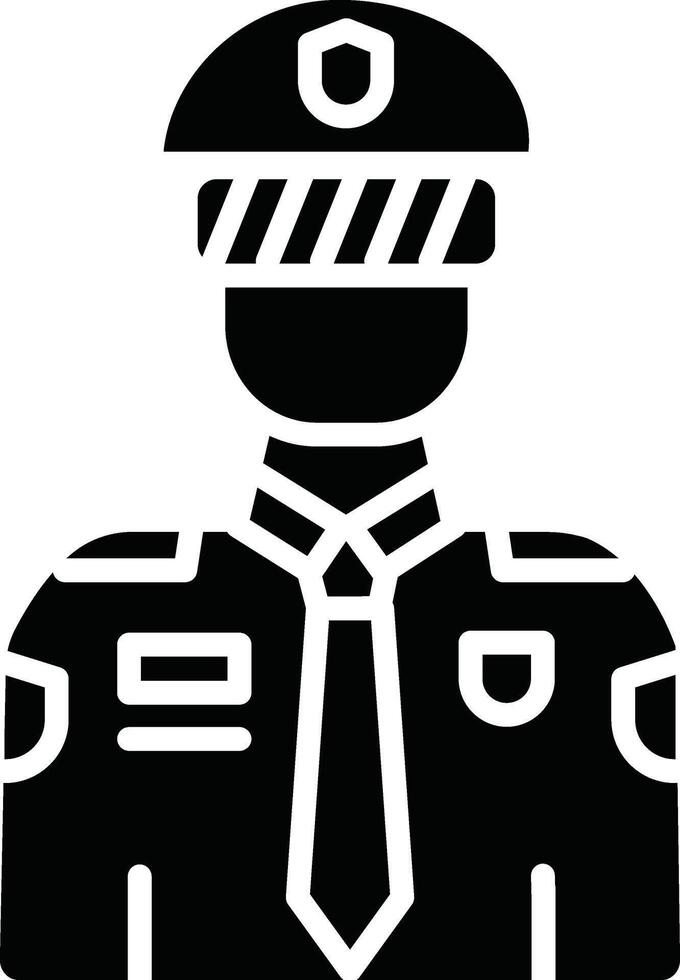 Policeman Illustration Icon vector