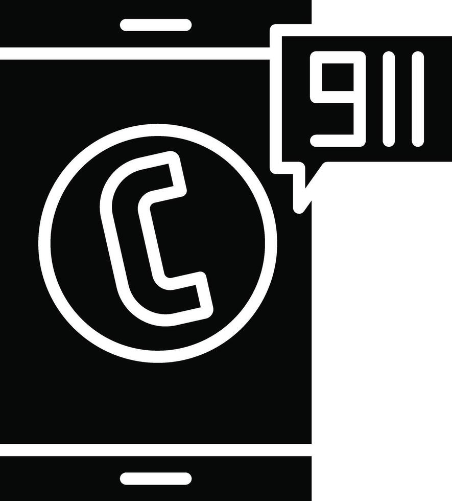 Call 911 Illustration Icon vector