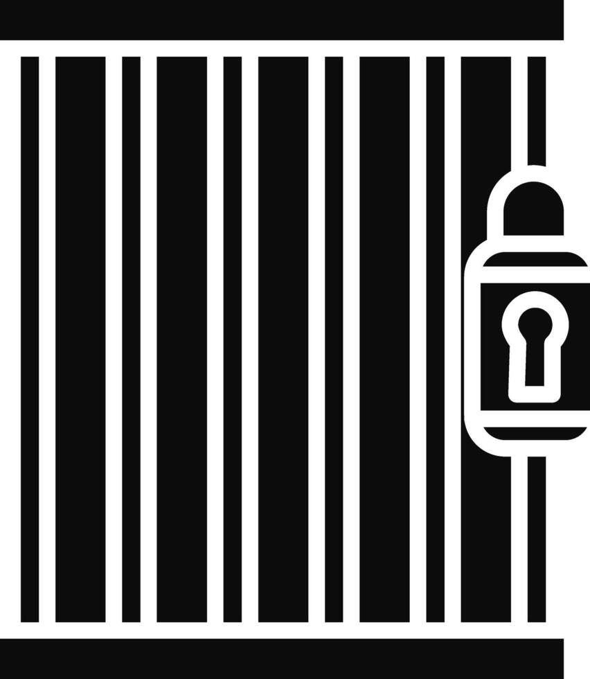 Jail Illustration Icon vector