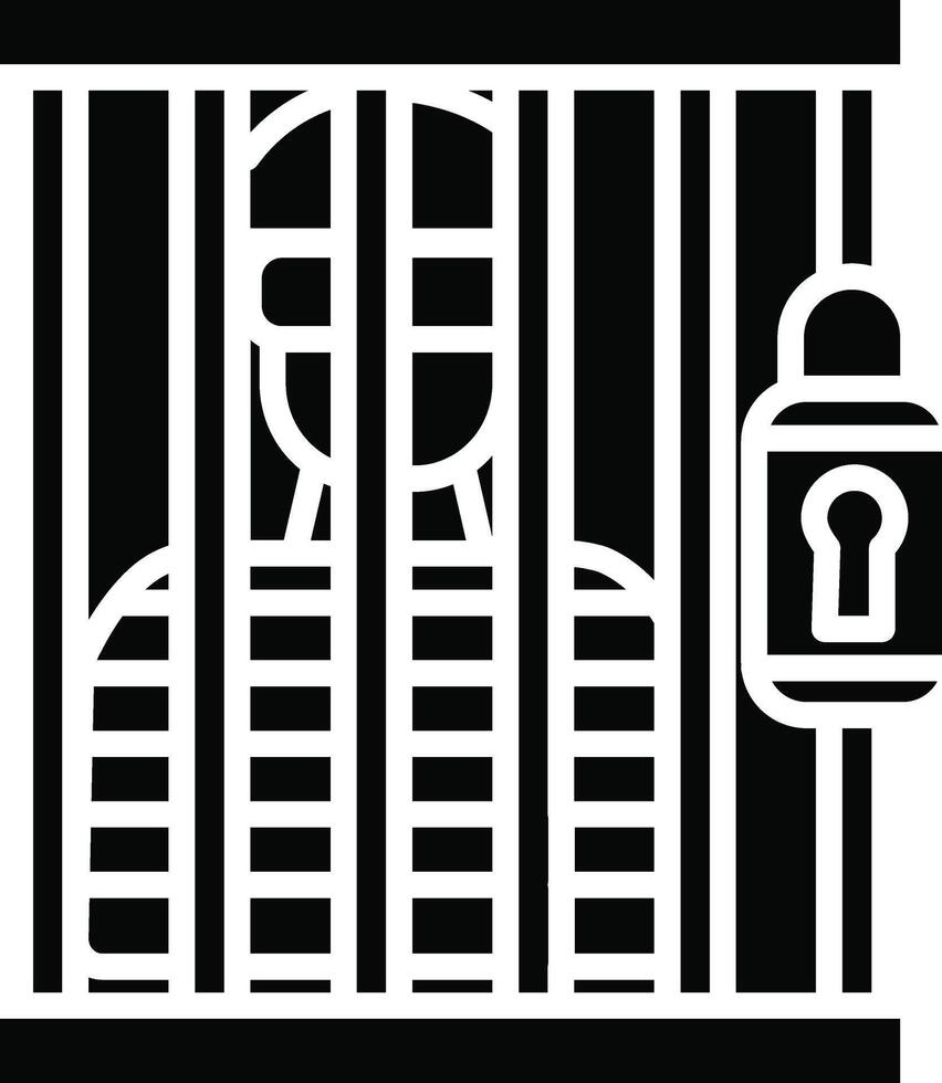 Prisioner Illustration Icon vector