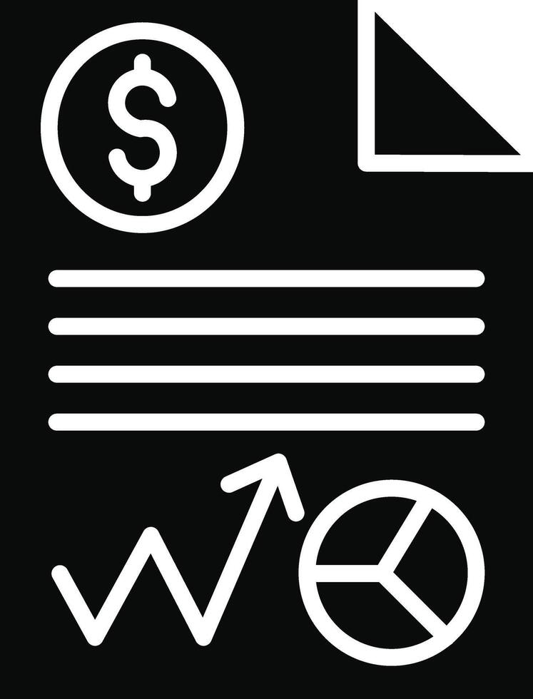 Stock Market Report Illustration Icon vector