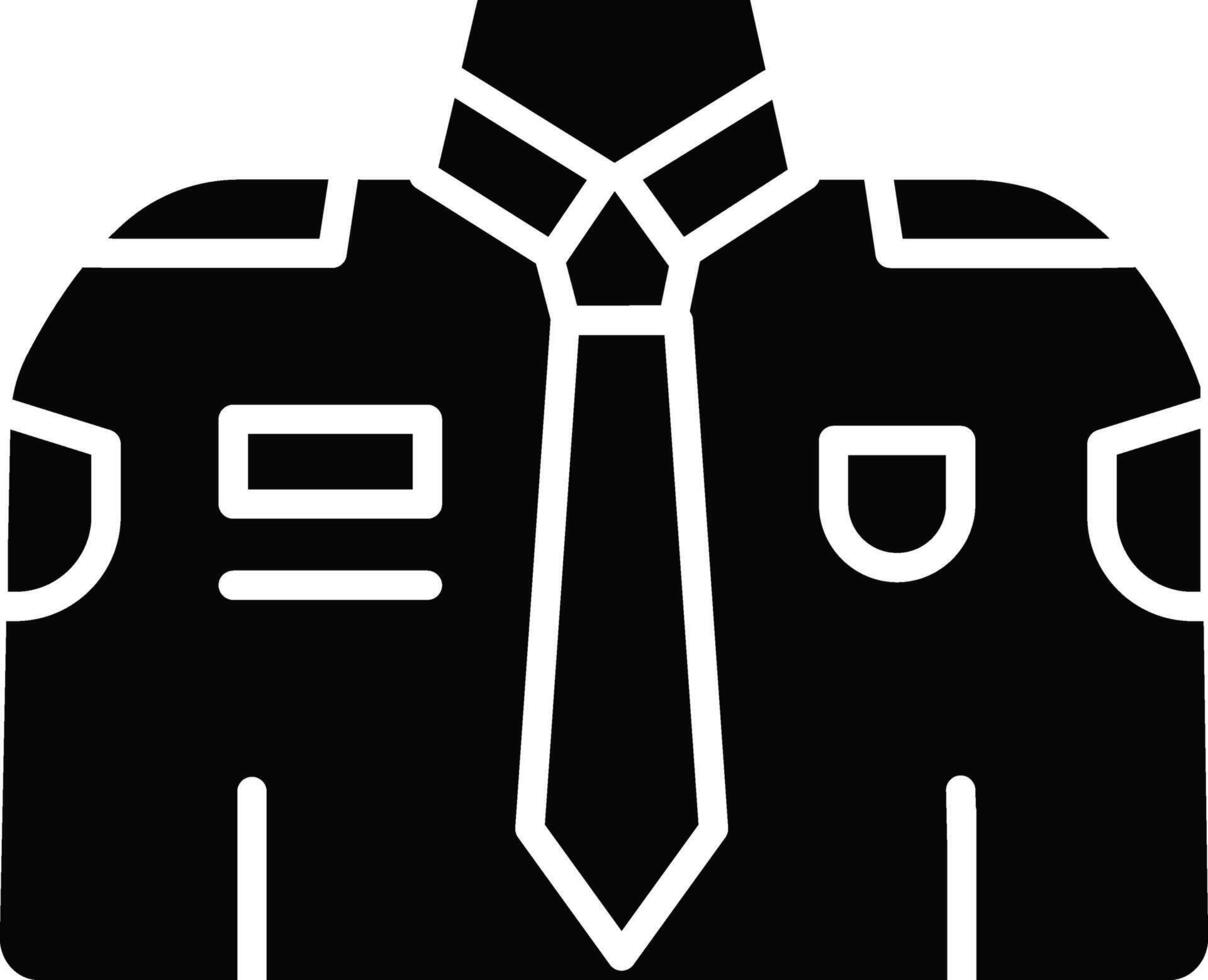 Police Uniform Illustration Icon vector
