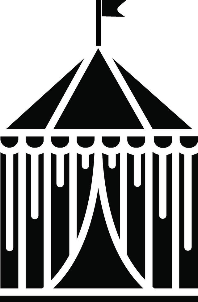 Circus Tent Illustration Icon vector