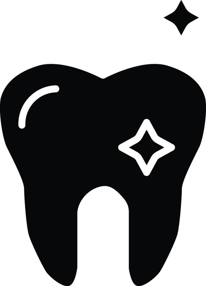 Clean Tooth Illustration Icon vector