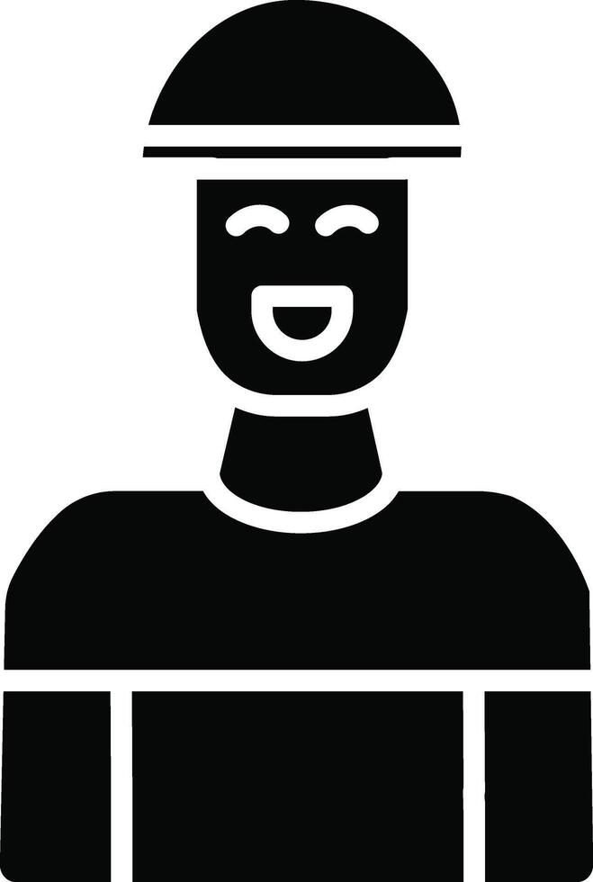 Smiling Man Illustration Icon vector