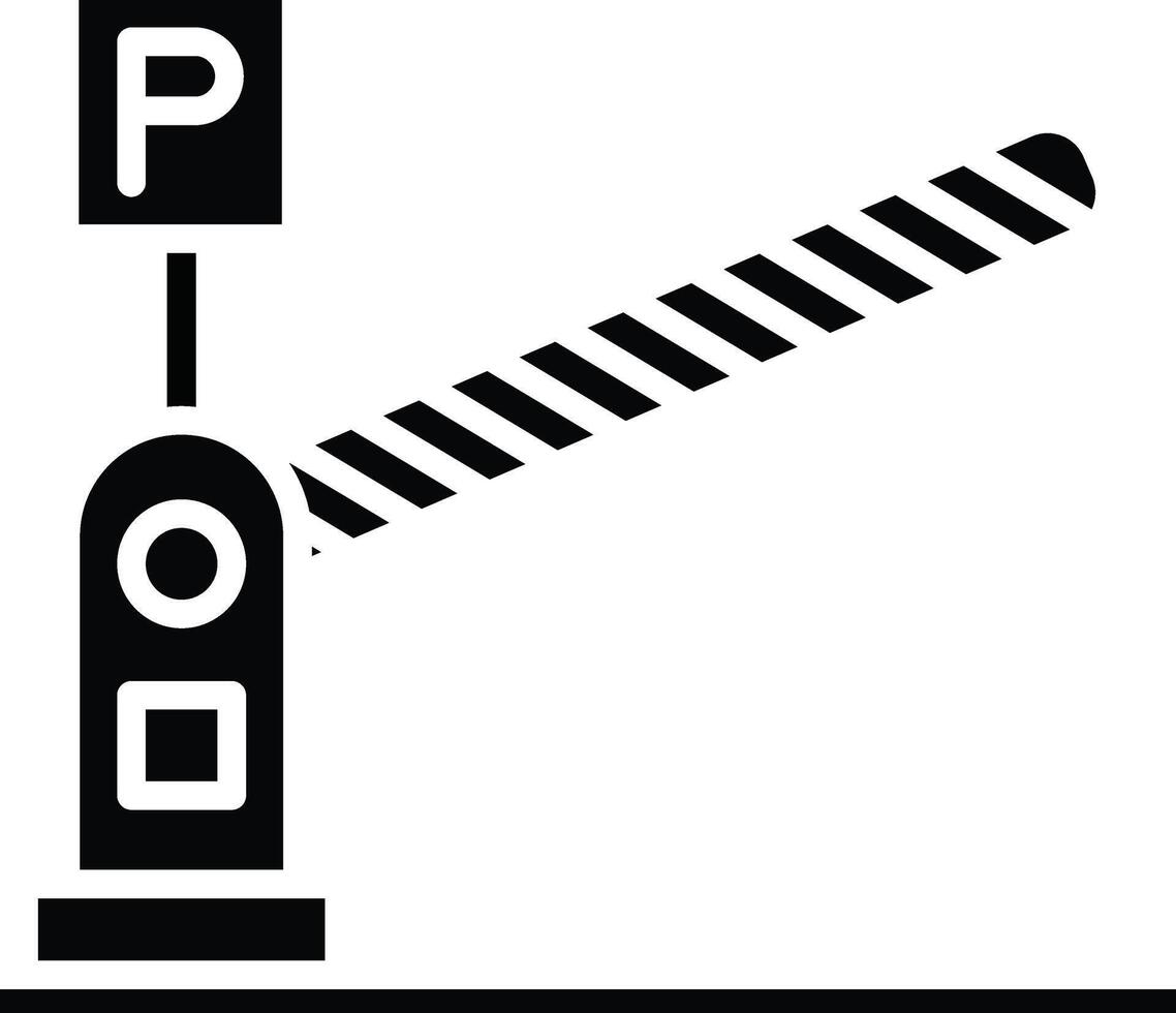 Parking Barrier Illustration Icon vector