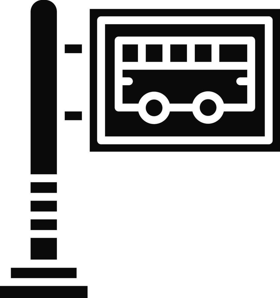 Bus Stop Illustration Icon vector