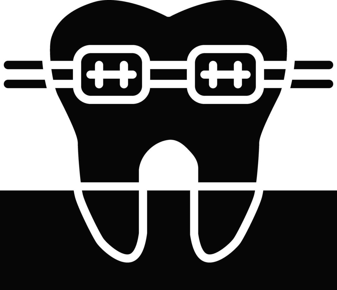 Tooth Braces Illustration Icon vector