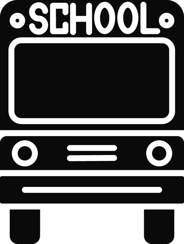 School Bus Illustration Icon vector