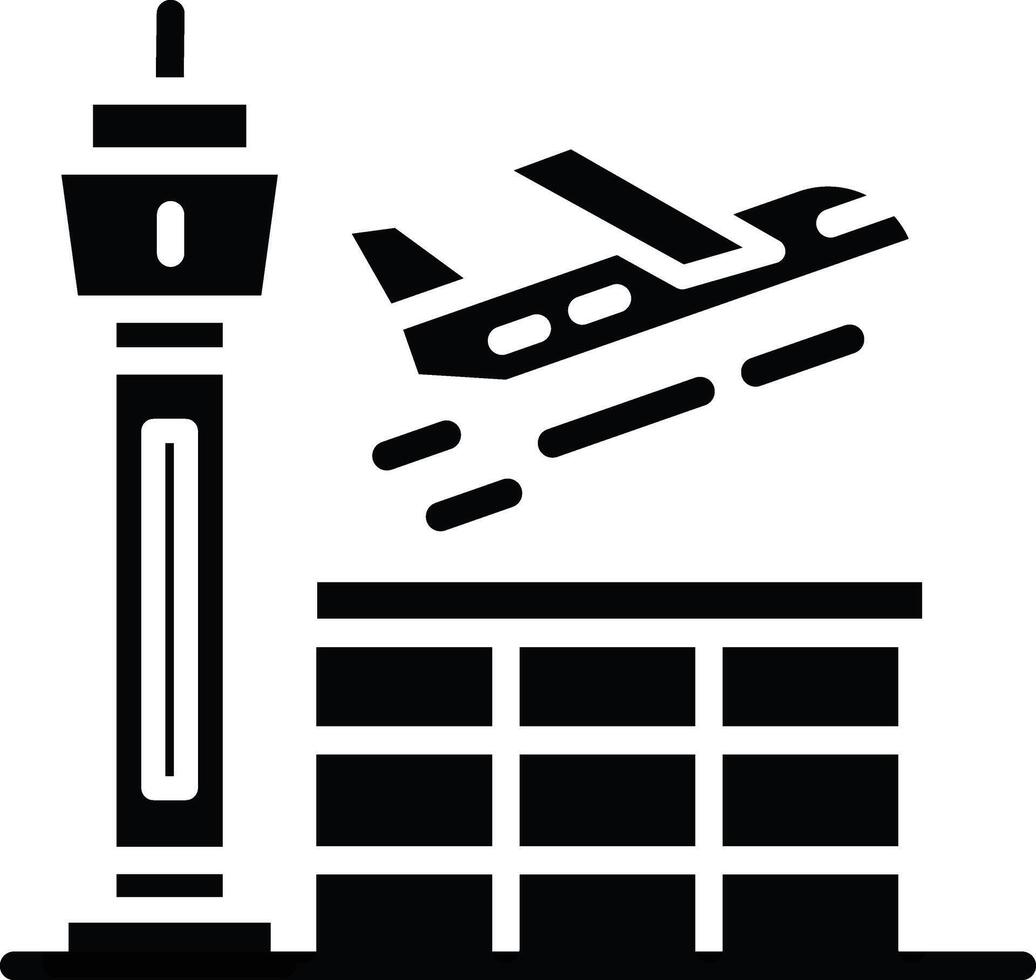 Airport Illustration Icon vector